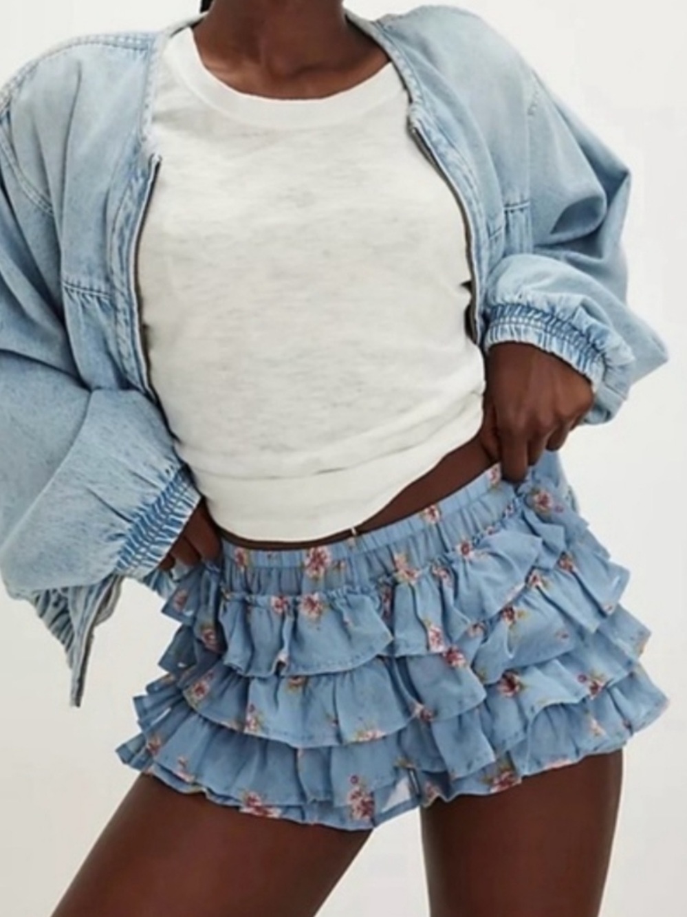 Free People Ruffle Shorts - Picture 4 of 5